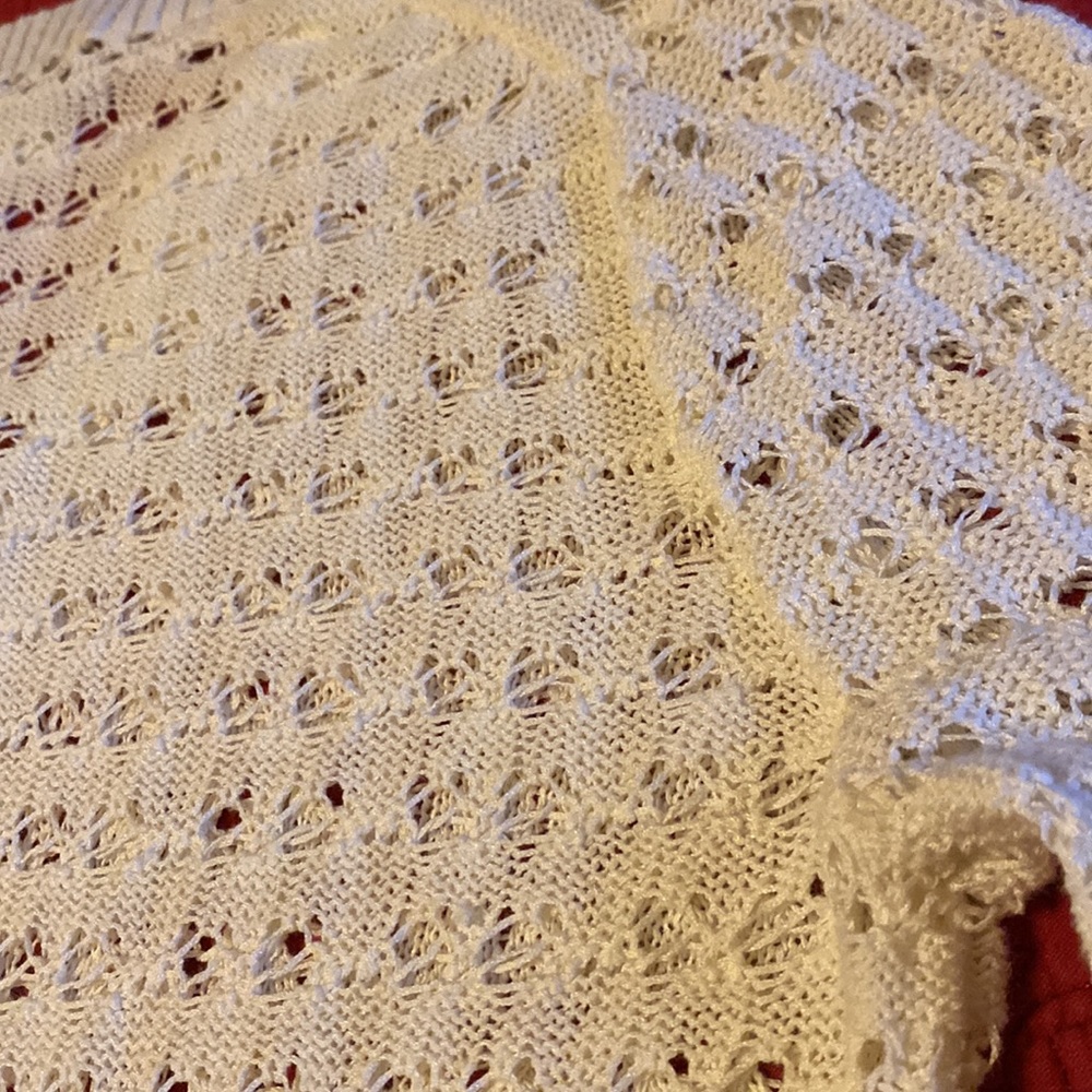 Coldwater Creek pointelle cardigan, size L (14) - Picture 7 of 11